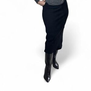 Zara Black Midi Skirt Size Medium